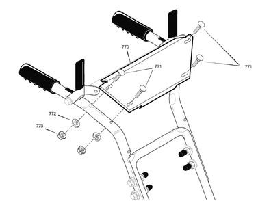 Control Panel (1738683) Diagram and Parts List for 1695731 2009 Briggs and Stratton Snow Blower